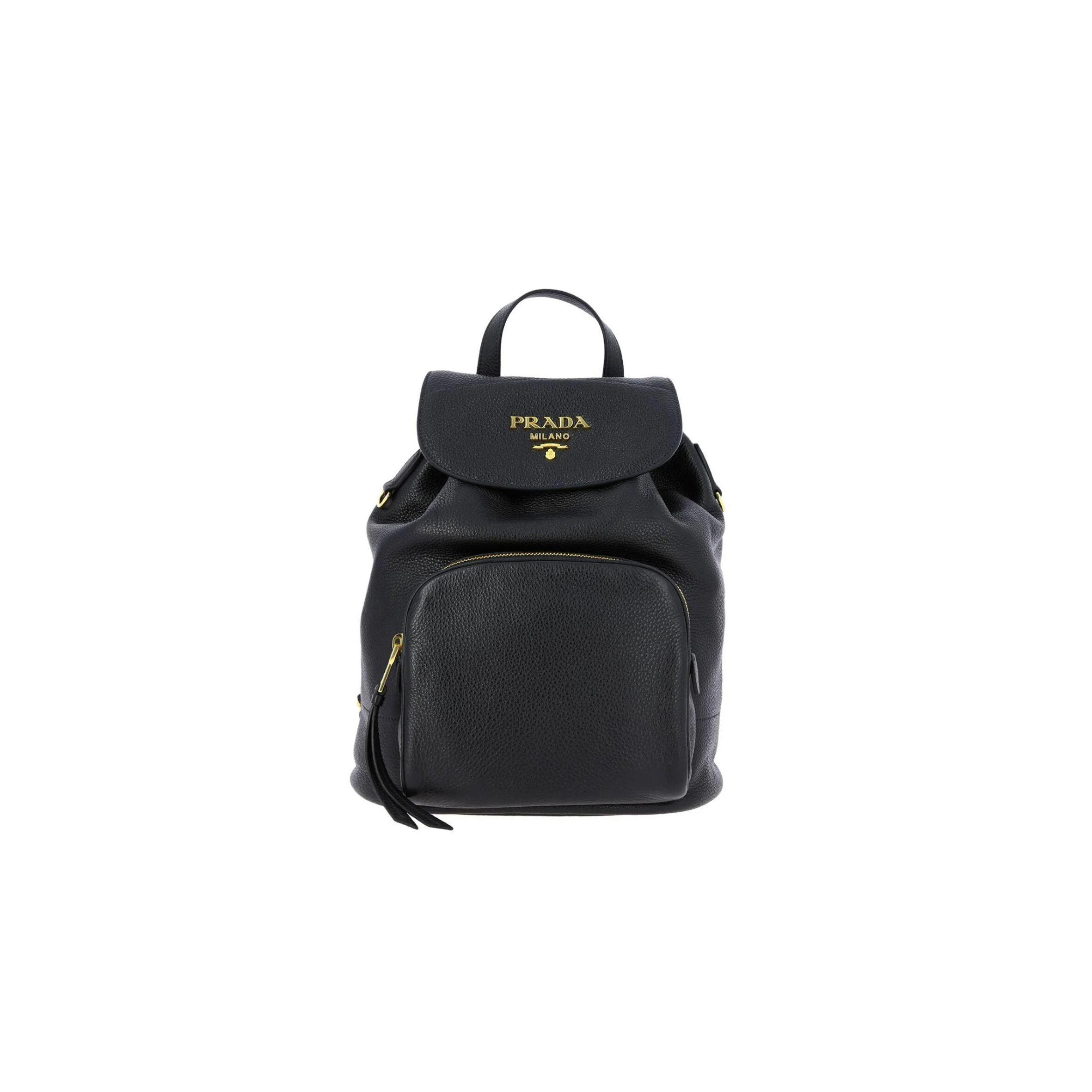 Pra*a vitello daino cinch backpack black 1bz035 (31*24*16cm)